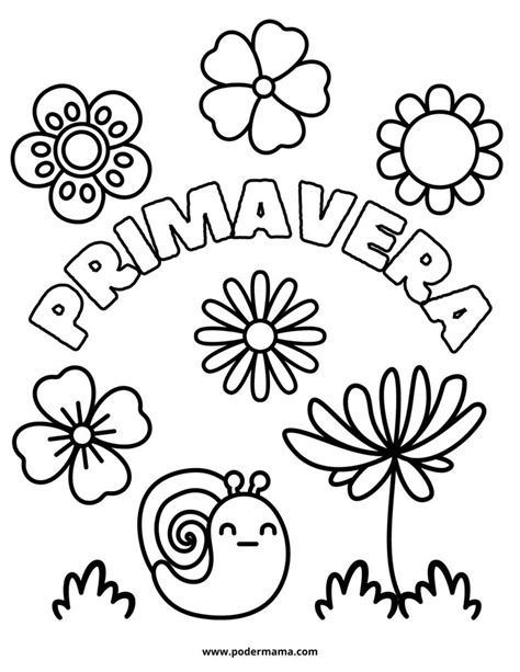 dibujos primavera para colorear|dibujos de primavera para imprimir.